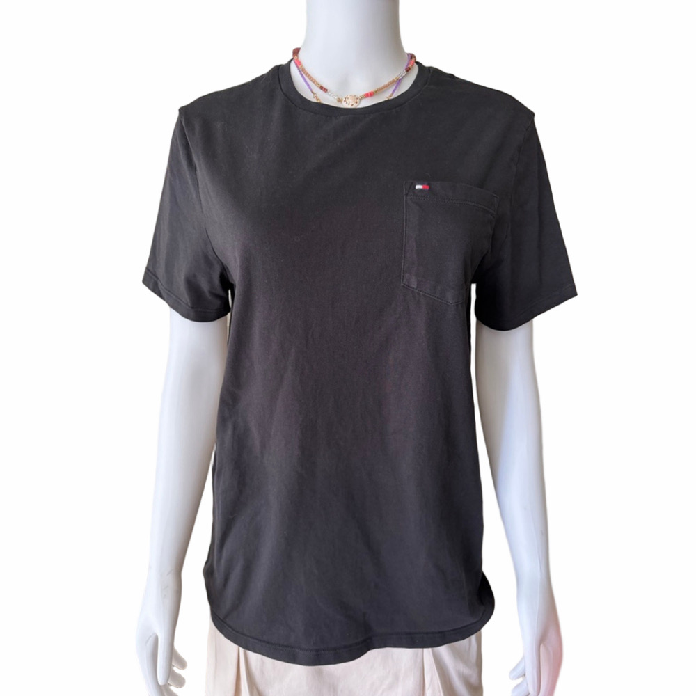 Tommy Hilfiger Black Short Sleeve Tee‎ Petite S/P